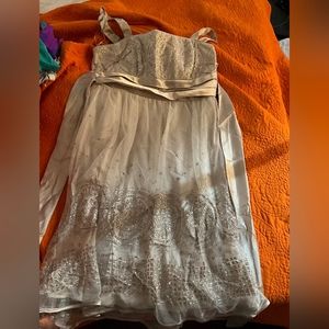 Cream gold formal dress